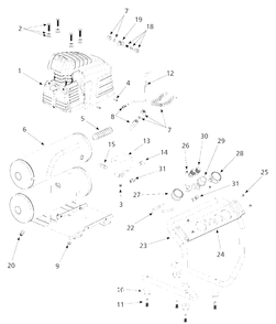 Air-Compressor Parts Diagram and Parts List for 1NNE8  Campbell Hausfeld Compressor